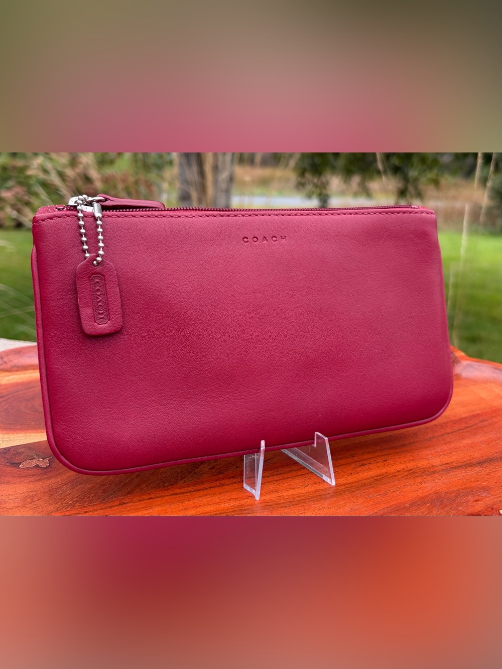 Vintage COACH Skinny Case Red Leather 6990 - Picture 3 of 15